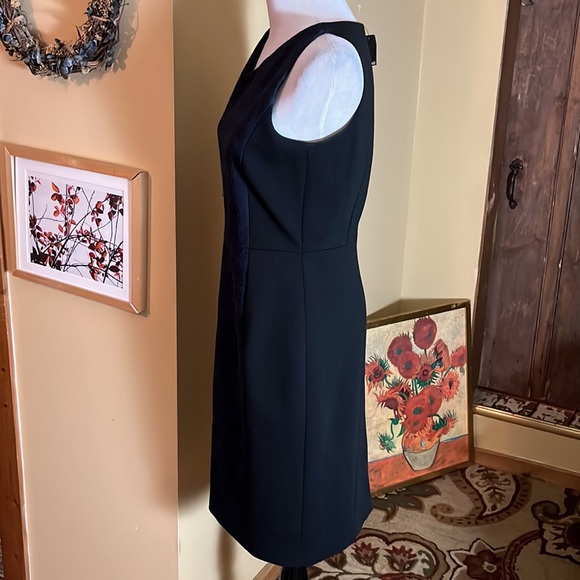 TAHARI Size 10 TRISTA Sheath DRESS  
V-Neck Textured Navy/Black Dress $329 NEW - Picture 13 of 16